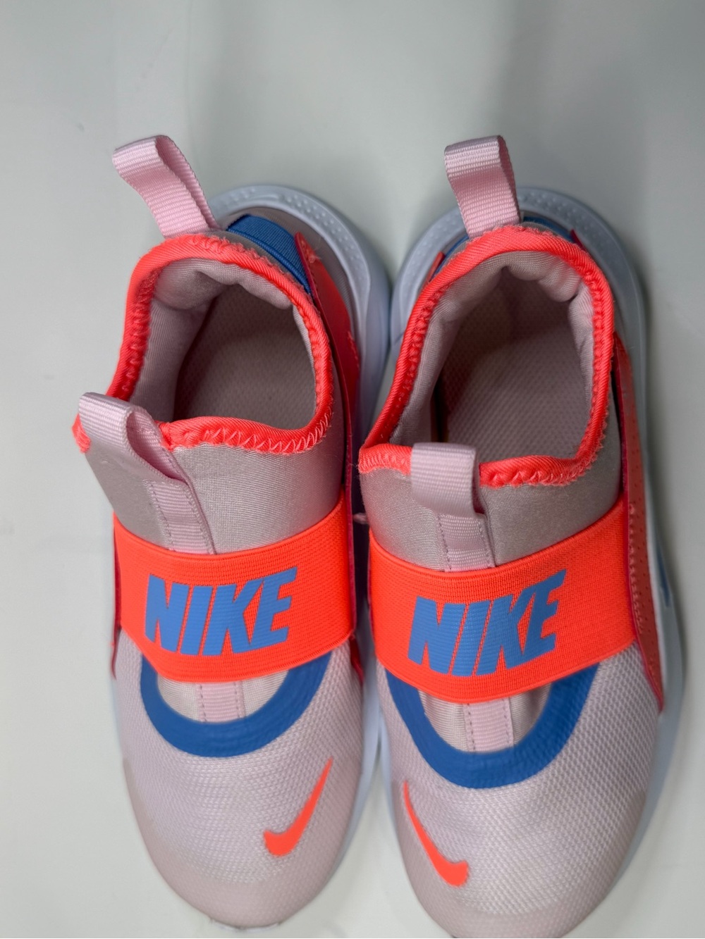 Nike Kids Slip-On Sneakers in Pink, Coral & Blue - Picture 9 of 11